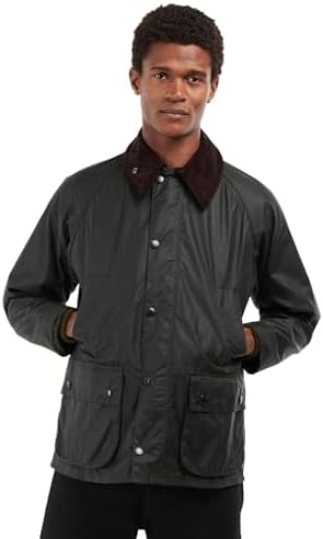 Barbour Men's Classic Bedale Waxed Cotton Jacket 36 Olive at